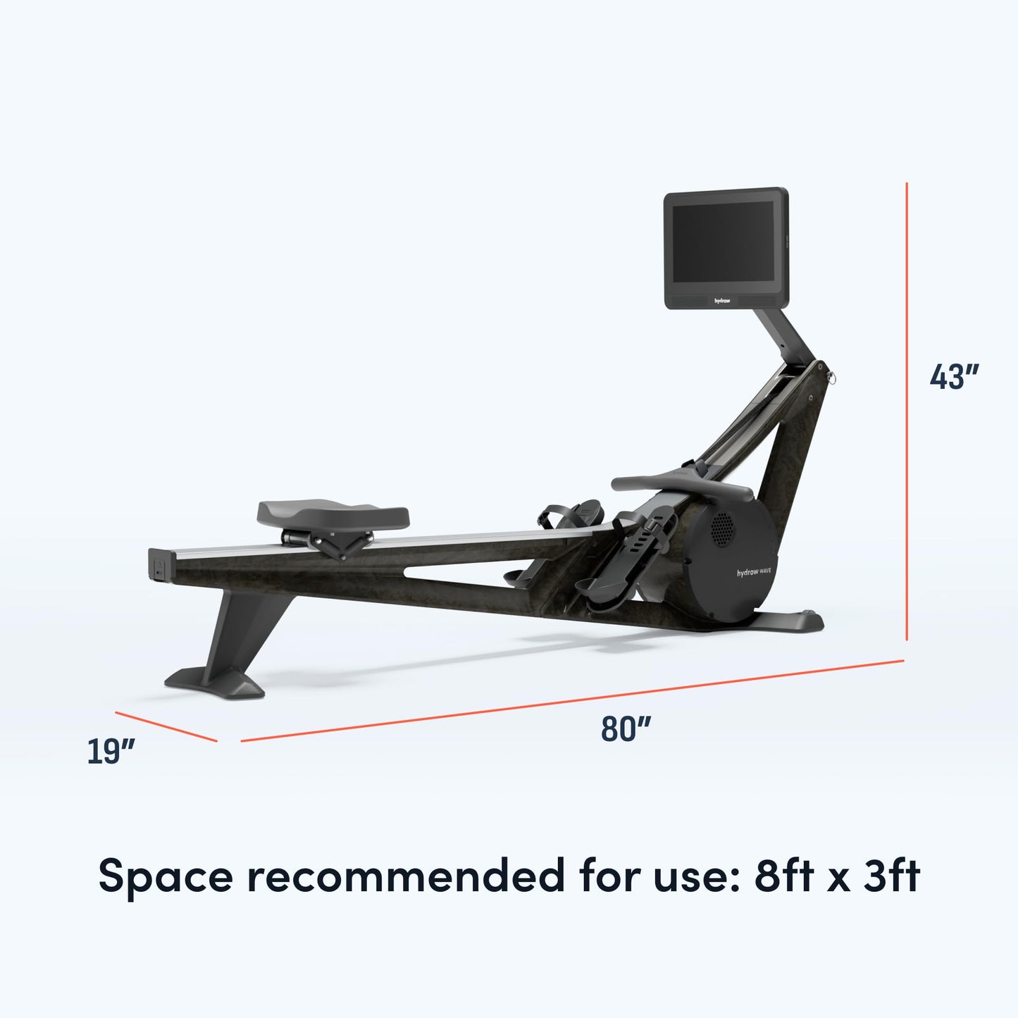 Hydrow Wave Rowing Machine for Home with Immersive 16'' HD Touchscreen - Live Row Machine Home Workout, Magnetic Drag Technology, 375 lb Weight Capacity Magnetic Rower - 30-Day Trial & Year Warranty
