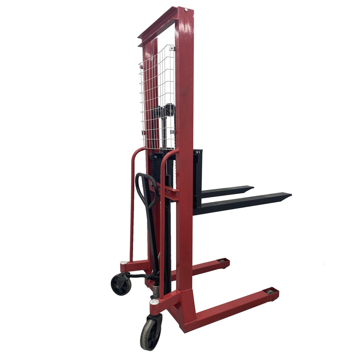WYDDDARY 4409 lbs/2 Ton Manual Hydraulic Pump Walkie Stacker Forklift Reach Pallet Lift Forklift Truck for Single-Sided Lifting, Hoisting and Carrying