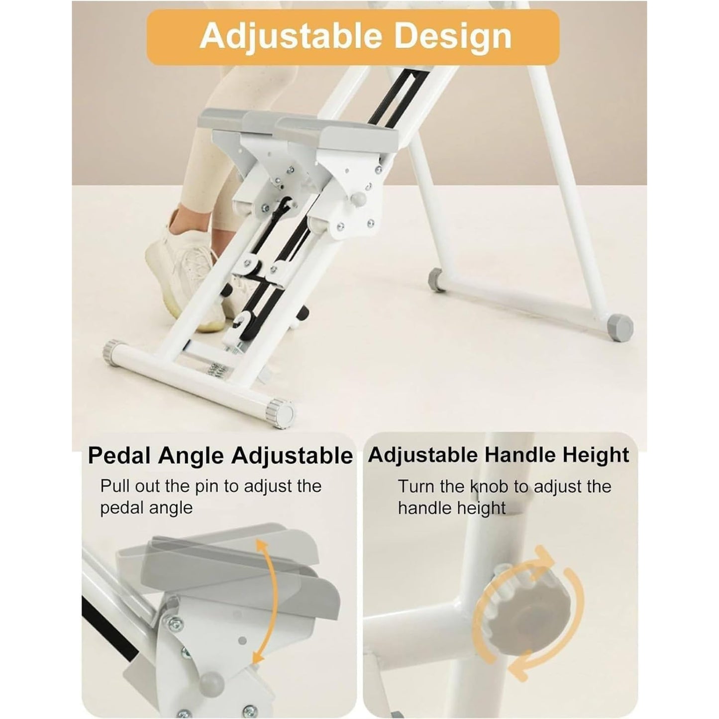 Vertical Stair Climbing Machine Fitness Equipment, Foldable Stepper, Vertical Stepper for Home Gym, Height Adjustable Vertical Stair Climbing Machine