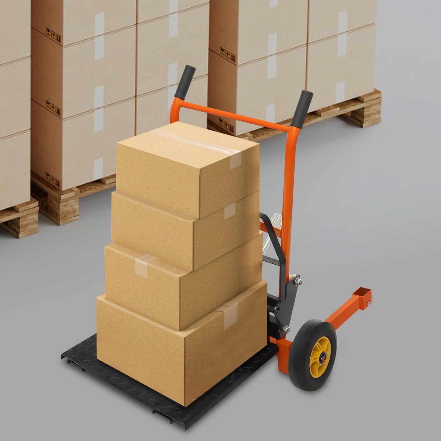 Hydraulic Material Lift Pallet Truck, 441 lbs Manual Winch Stacker 15.7" Adjustable Lift Stacker, Pallet Lift Table, Hydraulic Material Lift Winch Stacker Pallet Jack Truck Dolly