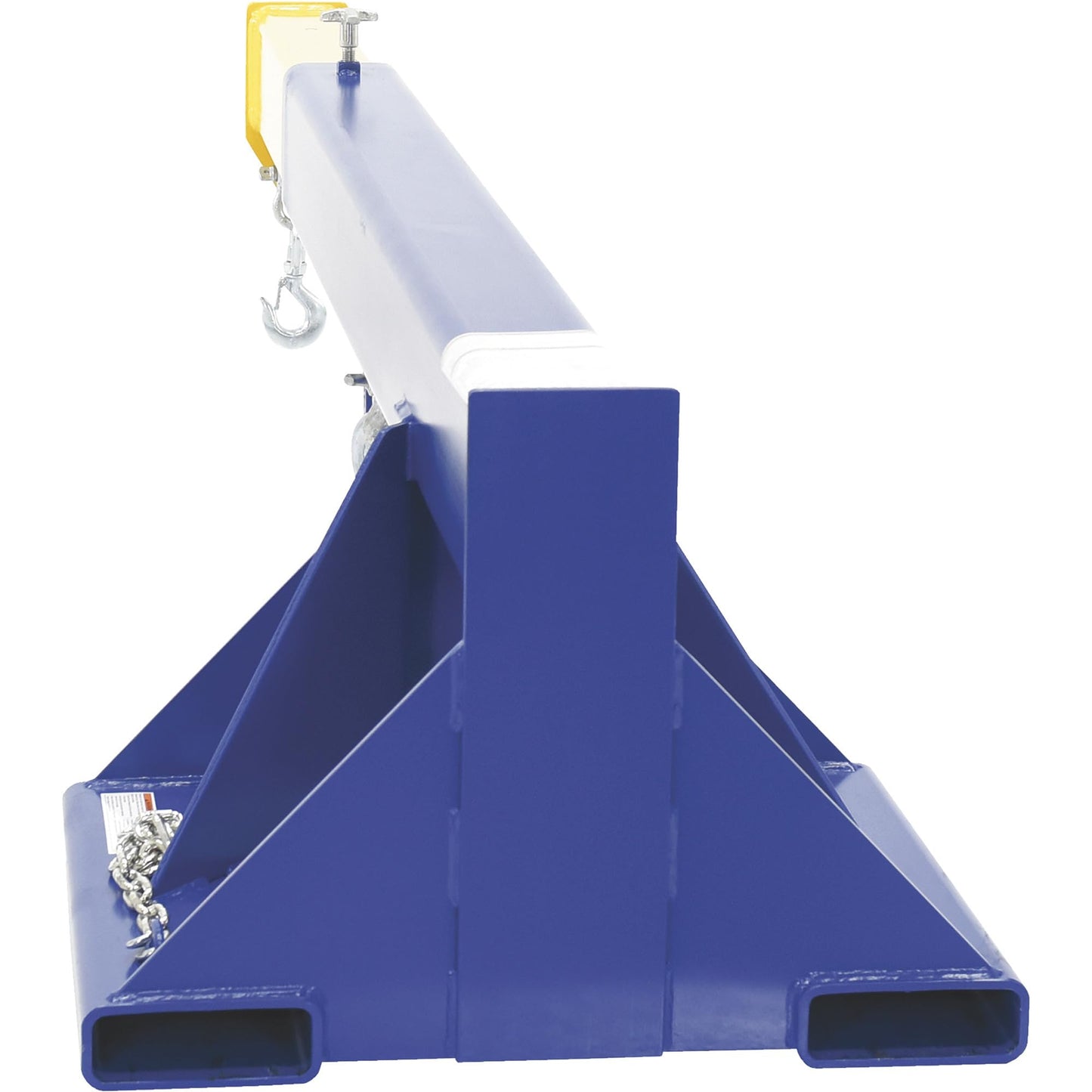 Vestil LM-1T-8-24 Steel Telescoping Lift Boom 24 In. Fork Pocket Center 8,000 Lb. Capacity Blue and Yellow