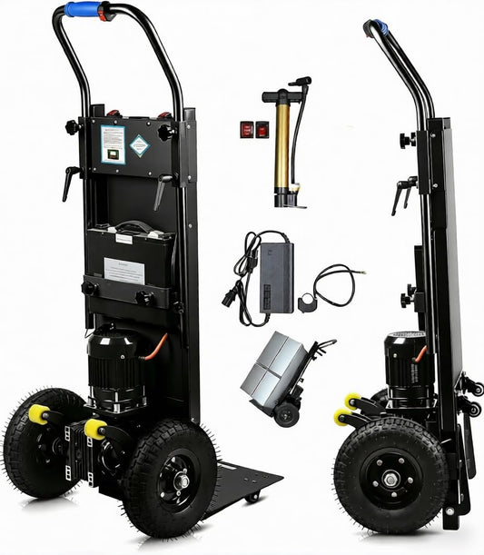 Electric Stair Climbing Dolly, 1200lbs Max Load Capacity,1800W Motorized Stair Climbing Hand Truck, 2-Speed Folding Electric Dolly,Electric Stair Climber with Handle for Moving Furniture