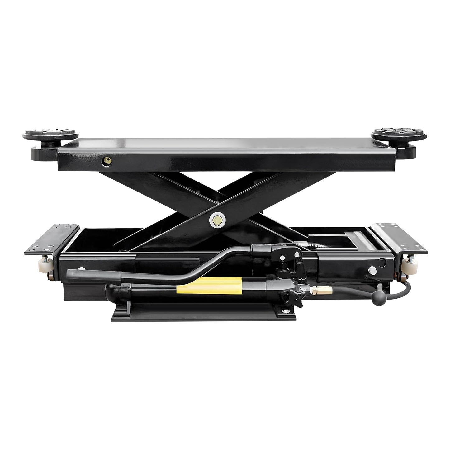 4500 Lb Rolling Scissor Jack, Manual Pump Rolling Bridge Jack for 4 Post Lift, Adjustable Width with 3 Locking Positions