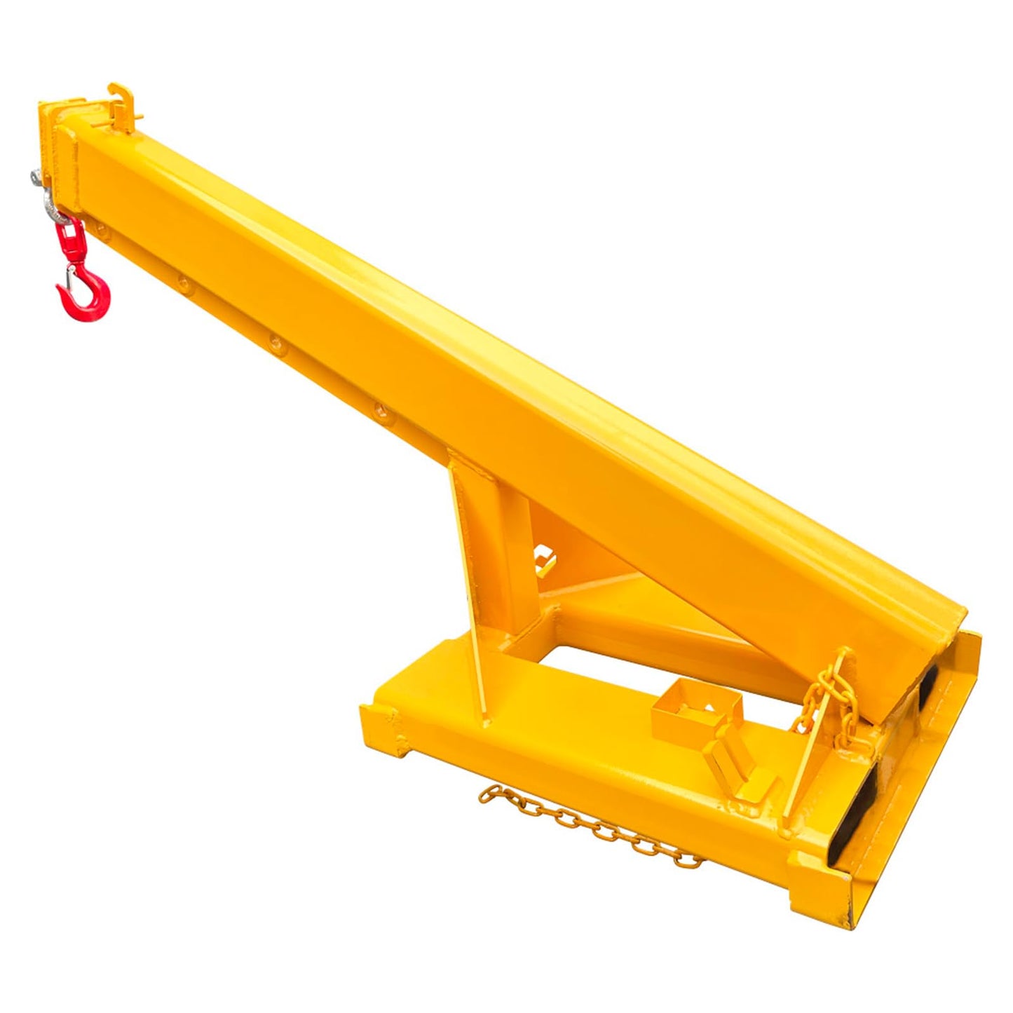 WYDDDARY Adjustable Mobile Crane Lifting Hoist Truss Jib Boom Hook 4400LbS Capacity Forklift Telescopic Boom for Forklift Towing Handling(Angle Fixation)