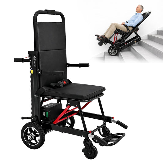 Electric Stair Climbing Wheelchair,Power Wheelchairs 450 lbs Load-Bearing,Mobile Stair Lifts for Seniors