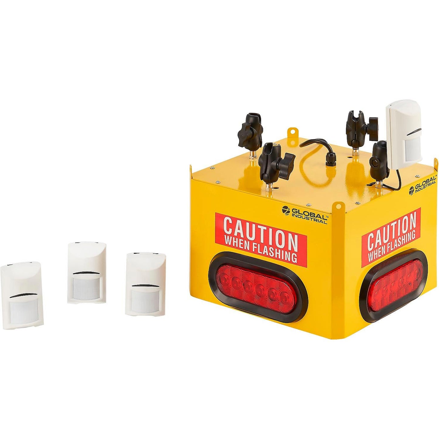 Global Industrial Forklift Awareness Sensor, 4 Sensors, 5 Lights, 50' Power Cord