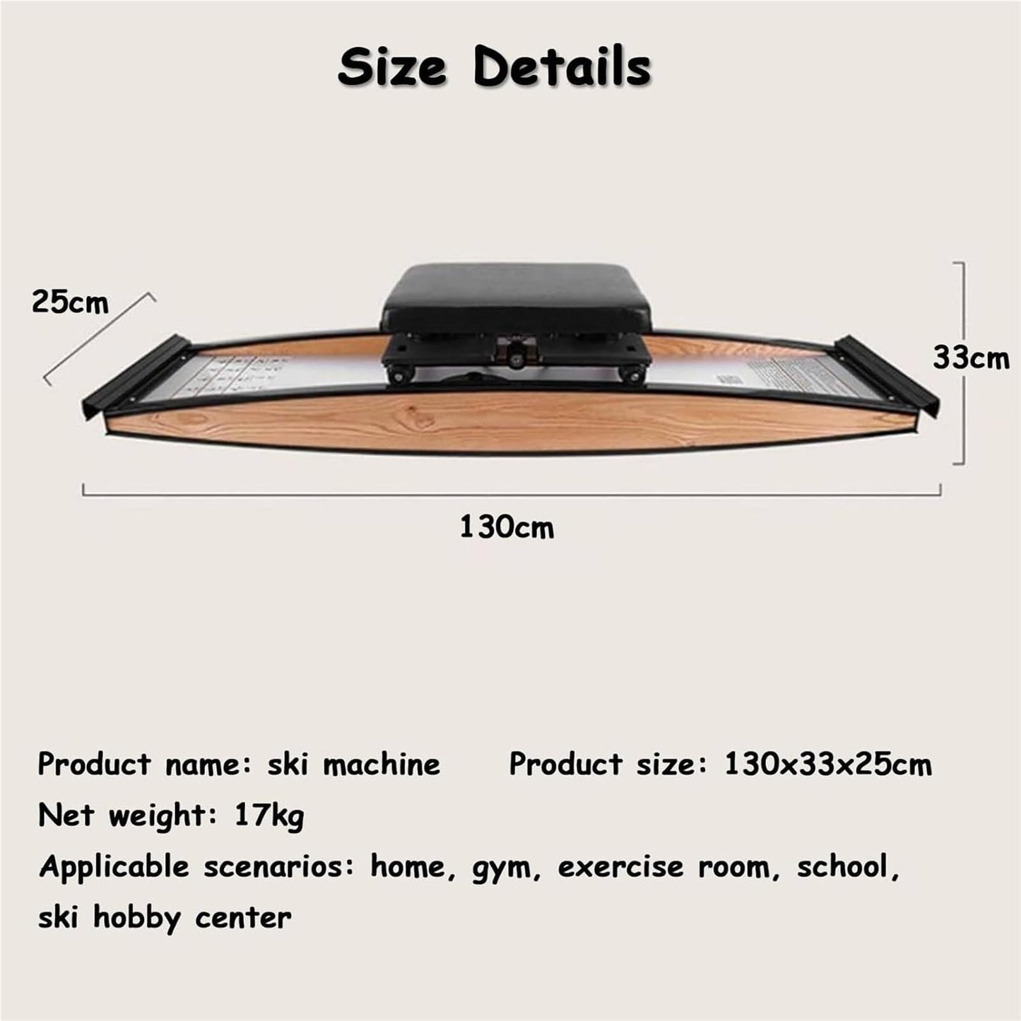 Ski Simulator，Ski Machine， Indoor Simulated Fitness Machine for Home Gym Workout Multifunction Cardio Exercise