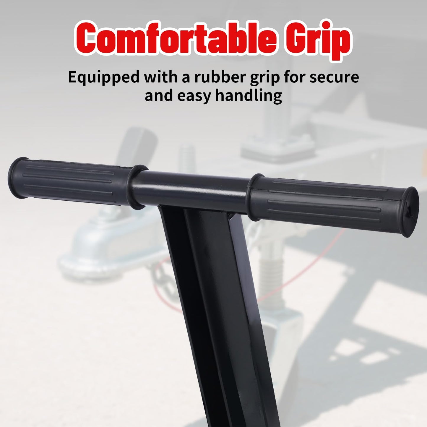 600 LB Load Capacity Trailer Dolly, Heavy Duty 2-Wheel Hand Trailer Mover with 1-7/8" Hitch Ball, Dual 10” Pneumatic Tires for RV, Boat & Utility Trailers