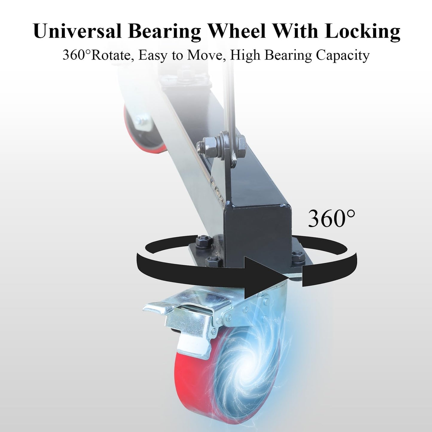 Adjustable Gantry Crane 4400 LBS MAX, Shop Lift Hoist with 360° Locking Wheels & Adjustable Height (100.4"-147.6") for Workshop, Garage, Factory, Warehouse