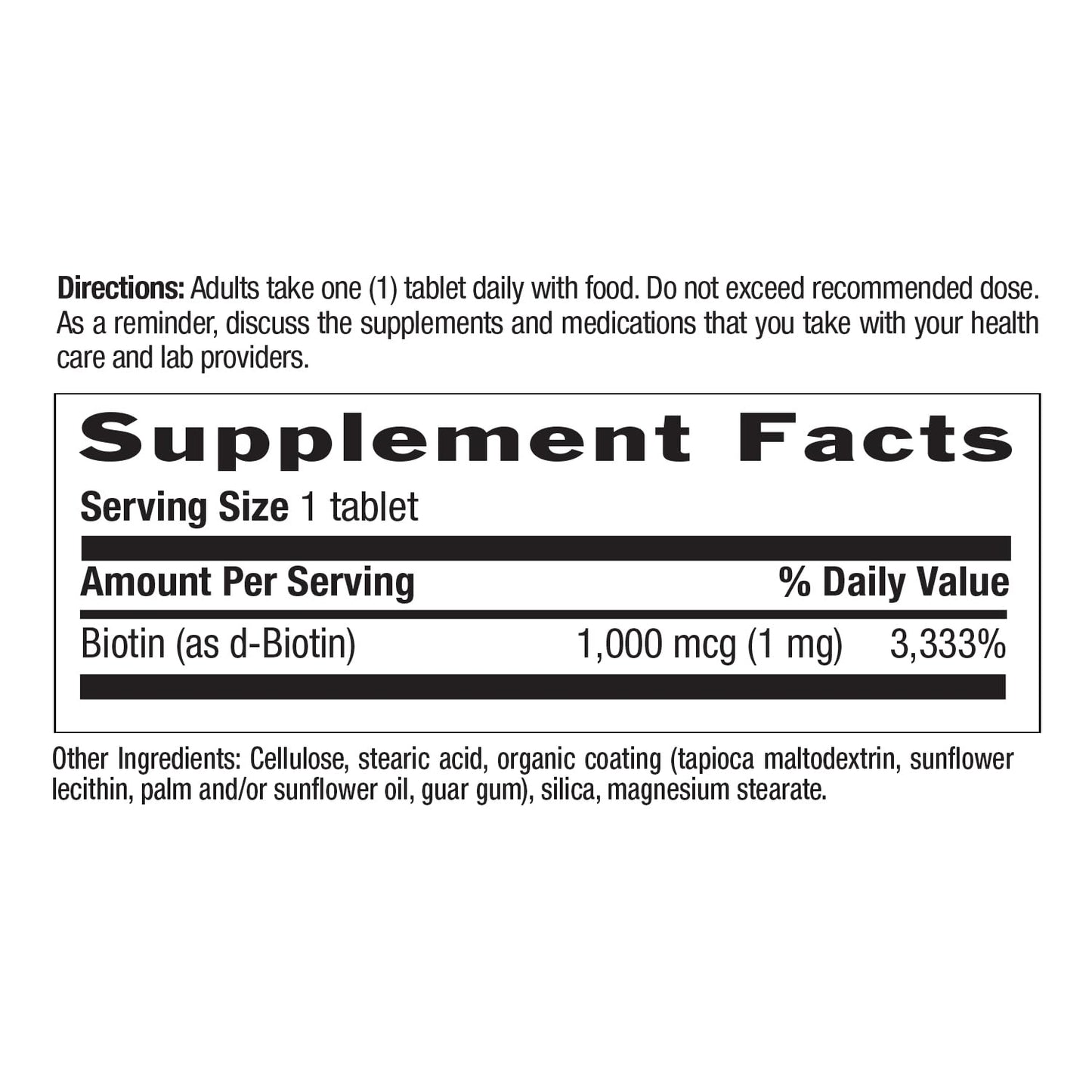 Country Life Biotin 1mg Supports Healthy Hair, Skin & Nails, 100 Tablets, Certified Gluten Free, Vegan, Halal, Non-GMO Verified