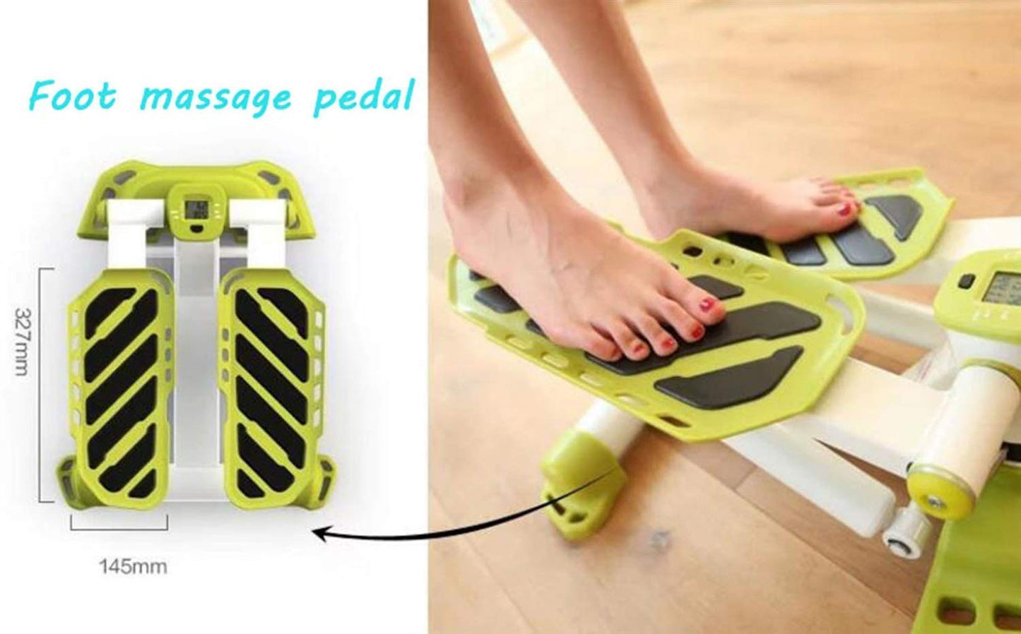 Stepper,Stepper Machine with Training Tapes Stepper Training Device with Adjustable Resi and Wireless Console Stair Stepper Exercise Stepper Machine Sunny Health Fitness (Green One Size)