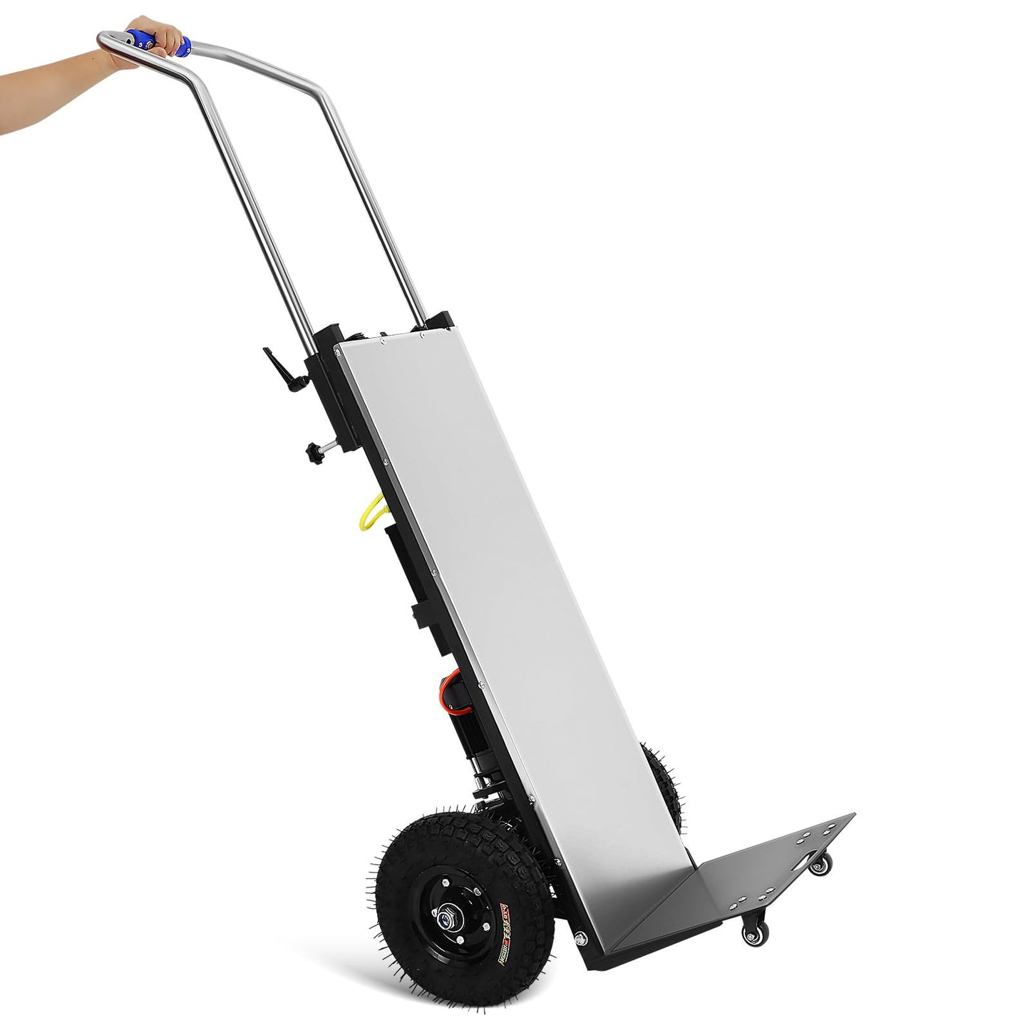 Electric Dolly for Climbing Stairs - 881LBS Capacity, Foldable Motorized Stair Climbing Hand Trucks with Lithium Battery & 2 Safety Ropes, Heavy Duty Stair Climber for Moving Furniture, Fridge & Loads