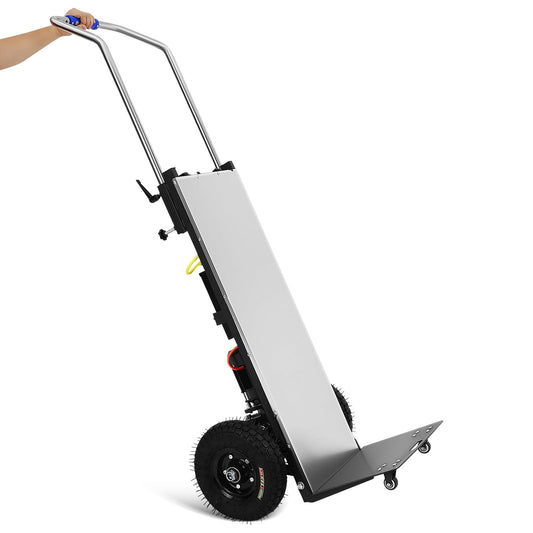 Electric Dolly for Climbing Stairs - 881LBS Capacity, Foldable Motorized Stair Climbing Hand Trucks with Lithium Battery & 2 Safety Ropes, Heavy Duty Stair Climber for Moving Furniture, Fridge & Loads