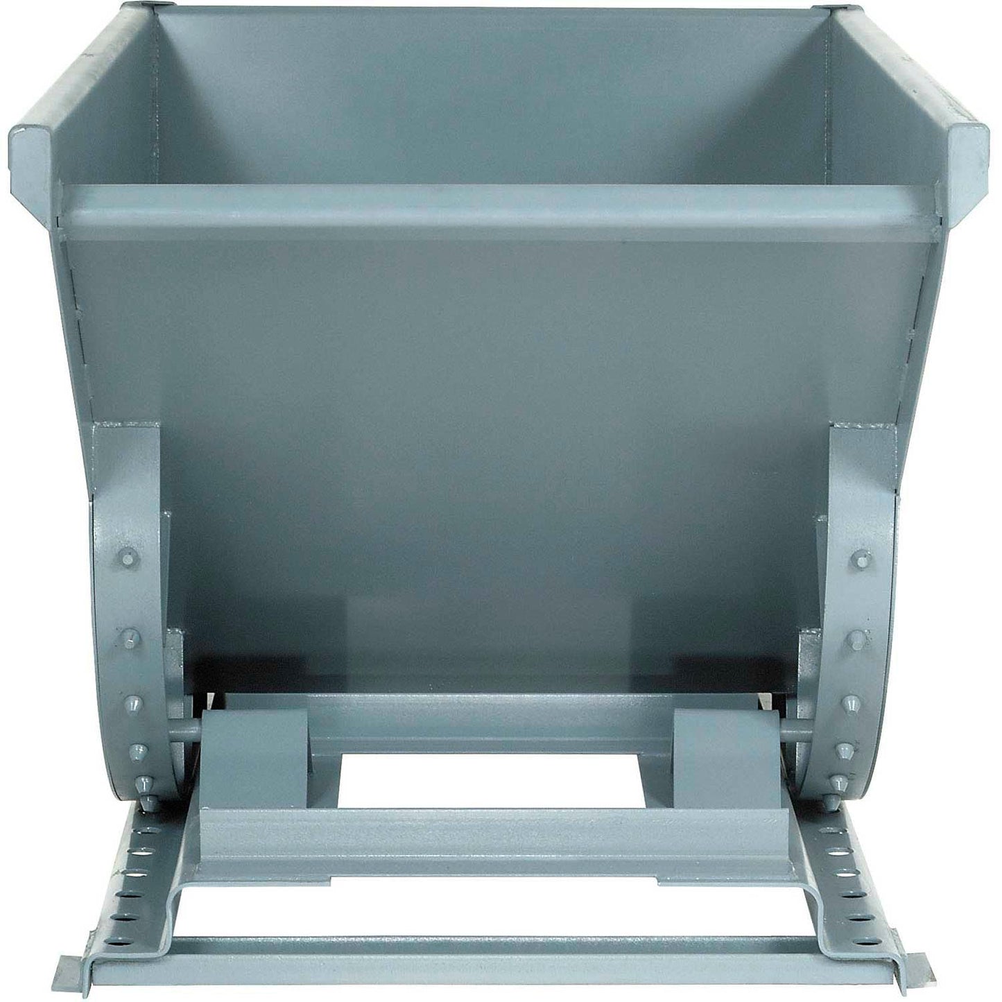 1/2 Cu Yard Heavy-Duty Self-Dumping Hoppers - 52-1/2"Wx37-3/4"Dx32-1/2"H - Gray