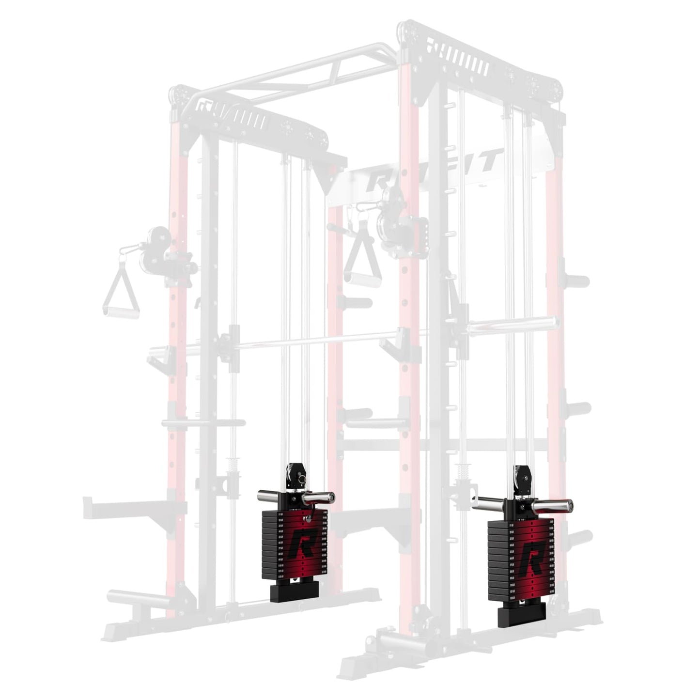 RitFit WSM1 Weight Stack Set 286lbs for M1 Smith Machine,Compatible with M1 & M1 Pro Power Cage (Weight Stack Only)