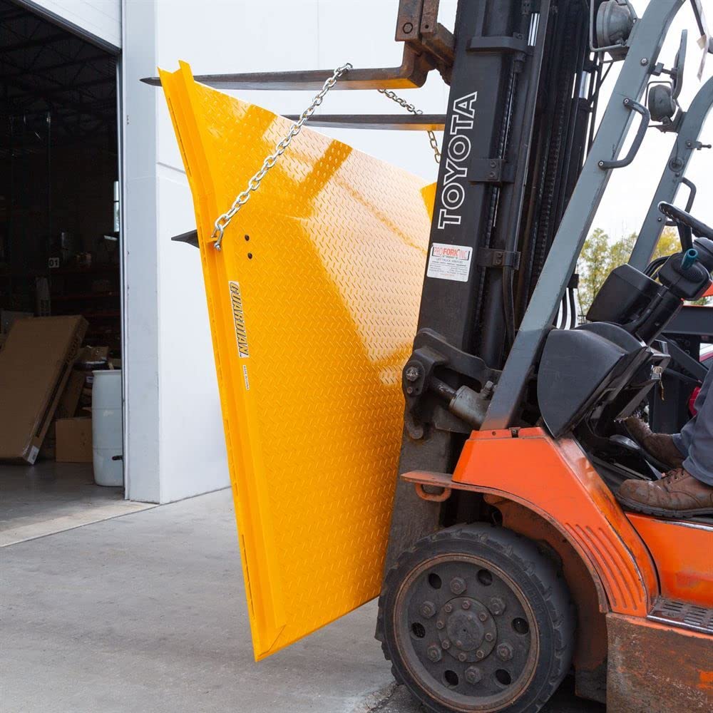 Dock Board, 60" x 60" Steel, 13,000 lb, for Forklift, up to 7" Differential, Guardian