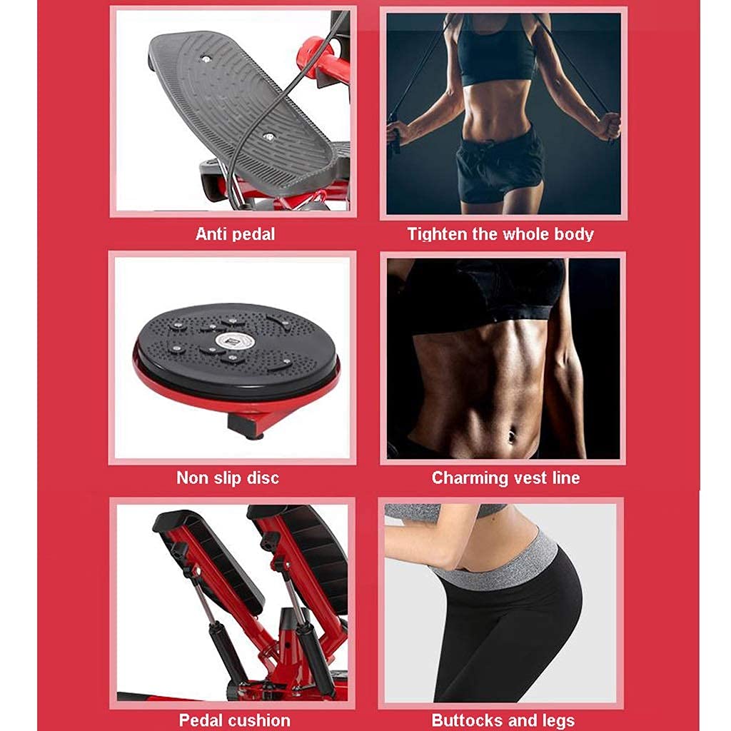 Stepper,Mini-Swing Twist Step Machine for Exercise with Hand Grip Slimming Fat Burning Multifunctional Climber Stair Fitness Equipment