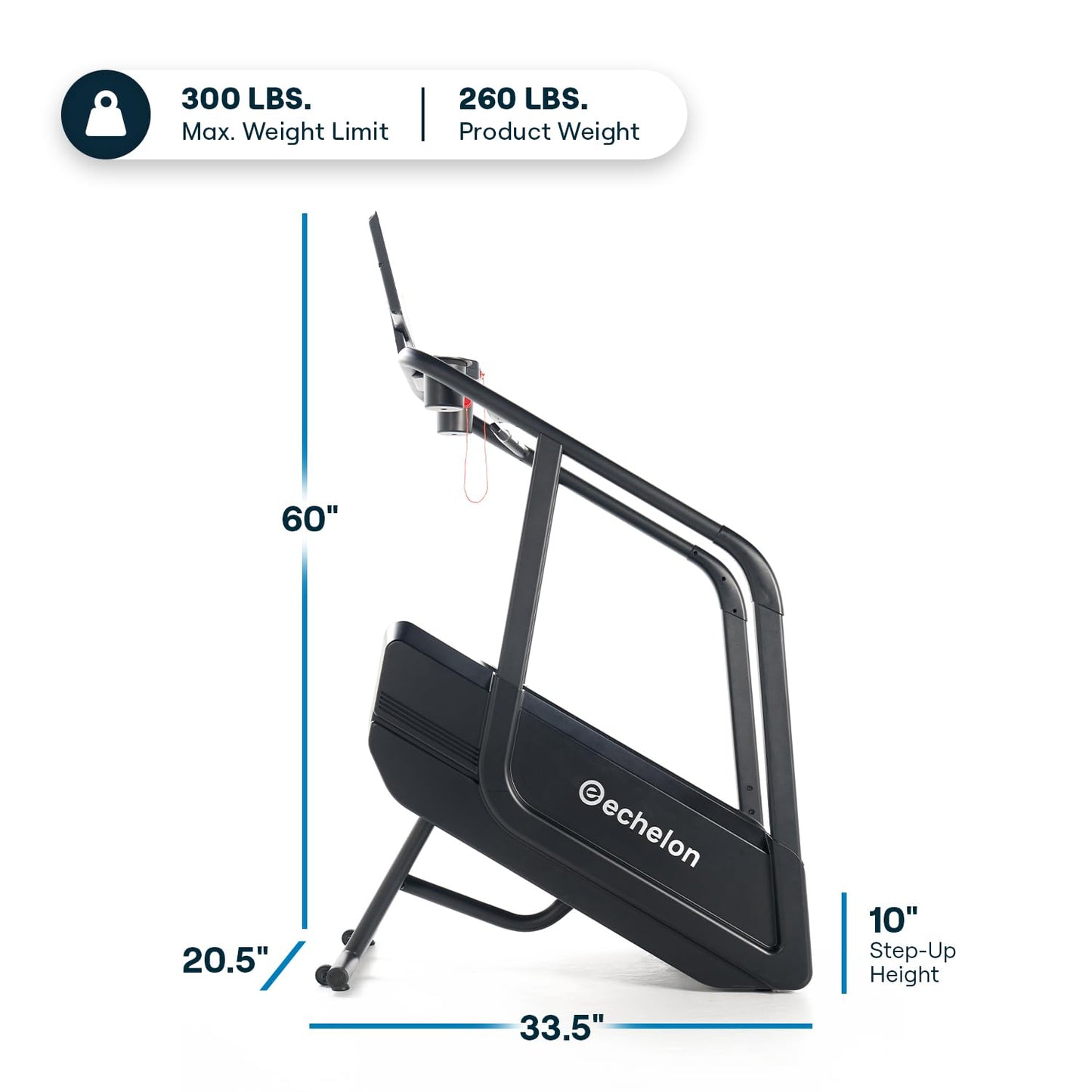 Echelon Summit Stair Stepper Machine with Adjustable Step Rate & Wireless Charging