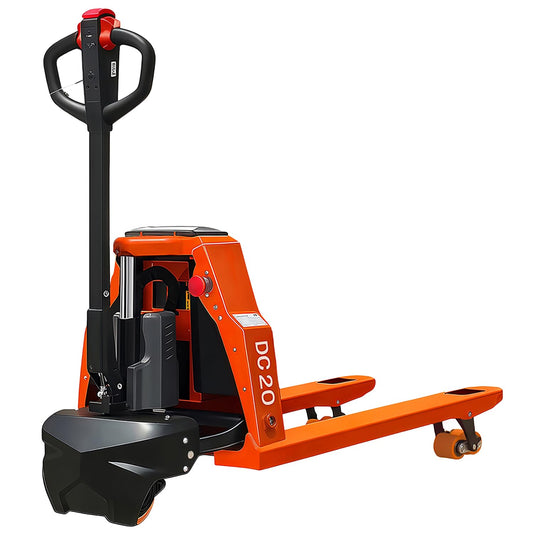 Full Electric Pallet Jack, 4400lbs Capacity Electric Pallet Trucks, 48V 20AH Lithium Battery Powered, 48" x 27" Fork Size, 6 Hours Working Time, 3.35 to 7.68 Inch Lift Height, for Material Handling