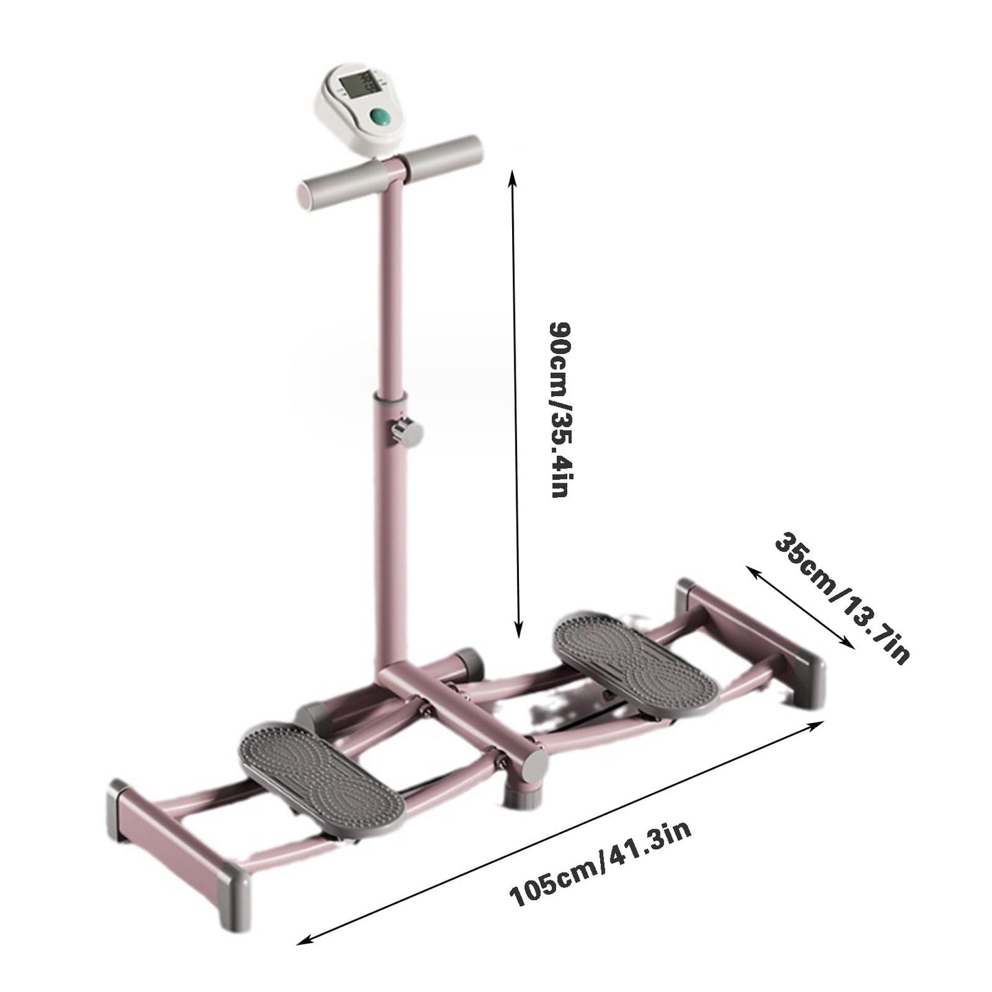 CVGfko Ski Machine, Simulated Ski Trainer, Adjustable Height Ski Machine Exercise Equipment for Leg Pelvic Floor Muscle Workout, Fun Cardio Fitness Equipment for Home Full Body Workout g-Pink