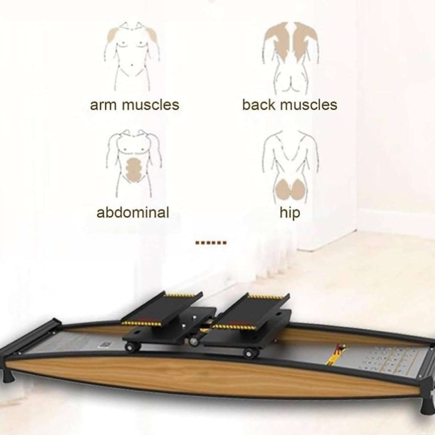 Professional Indoor Ski Machine,Ski Exercise Machine w/0-100kg Adjustable Resistance,Cardio Exercise Machine for Indoor Beginner Gym