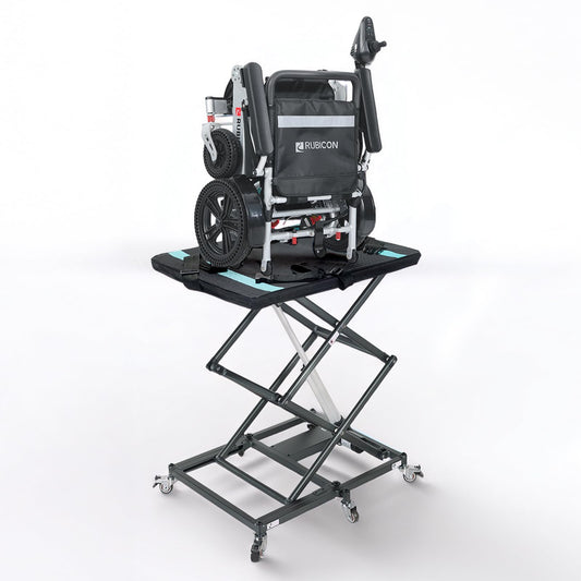 Rubicon DL01 Portable Electric Lift for Wheelchairs & Scooters – 5000 N Motor, 24 V Power, 35 lbs Lightweight Frame, 110 lbs Capacity, 35 in Lift Height, Foldable & Travel-Ready Design