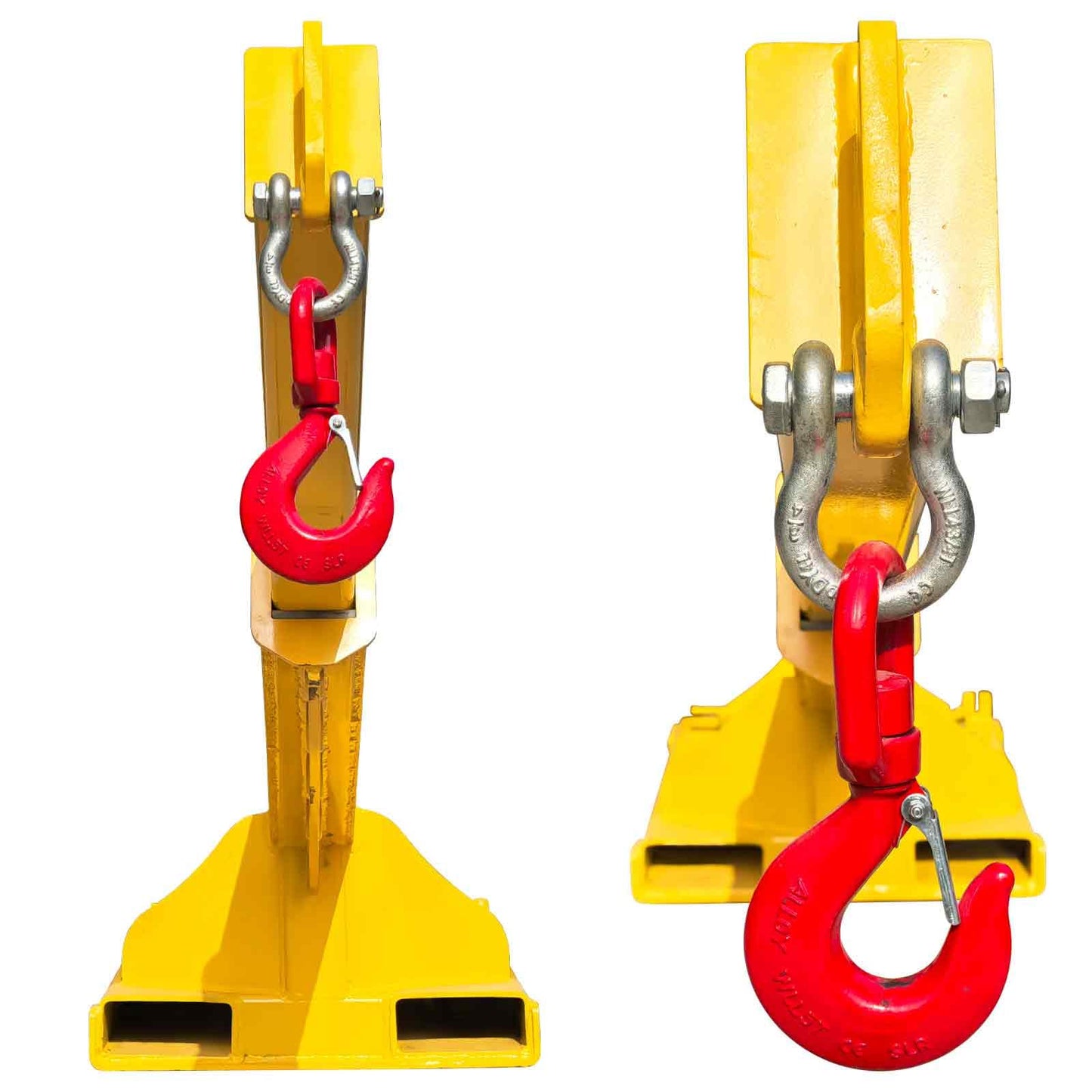 BEILOCKERY Adjustable Forklift Jib Boom Crane with Telescopic Arm,11000 lbs Heavy Duty Mobile Crane, Includes Truss Hoist and Hook for Industrial Lifting and Towing, Max Reach 96.5 Inches