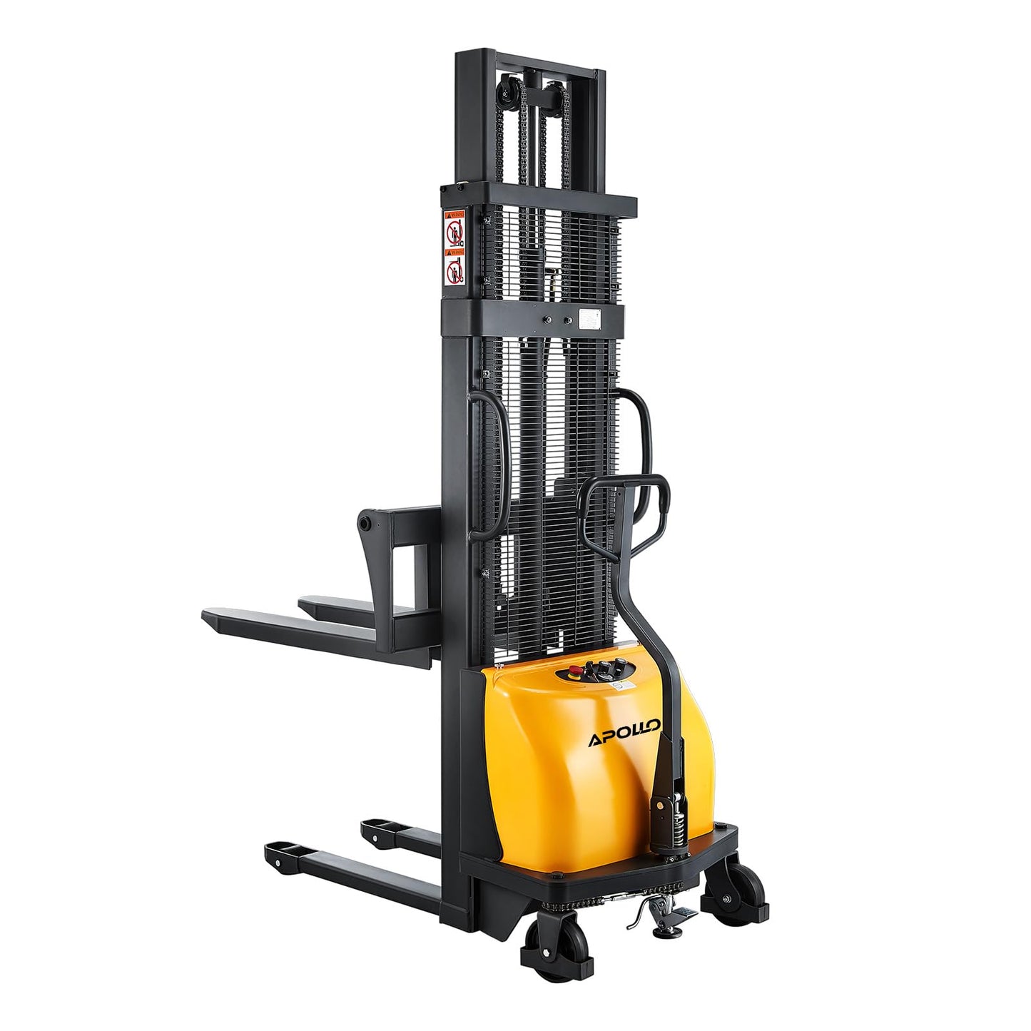 Apollolift Semi Electric Forklift Lift Pallet Stacker 2200lbs Capacity 118inch Max.Lifting Height Fixed Legs for EU Pallet