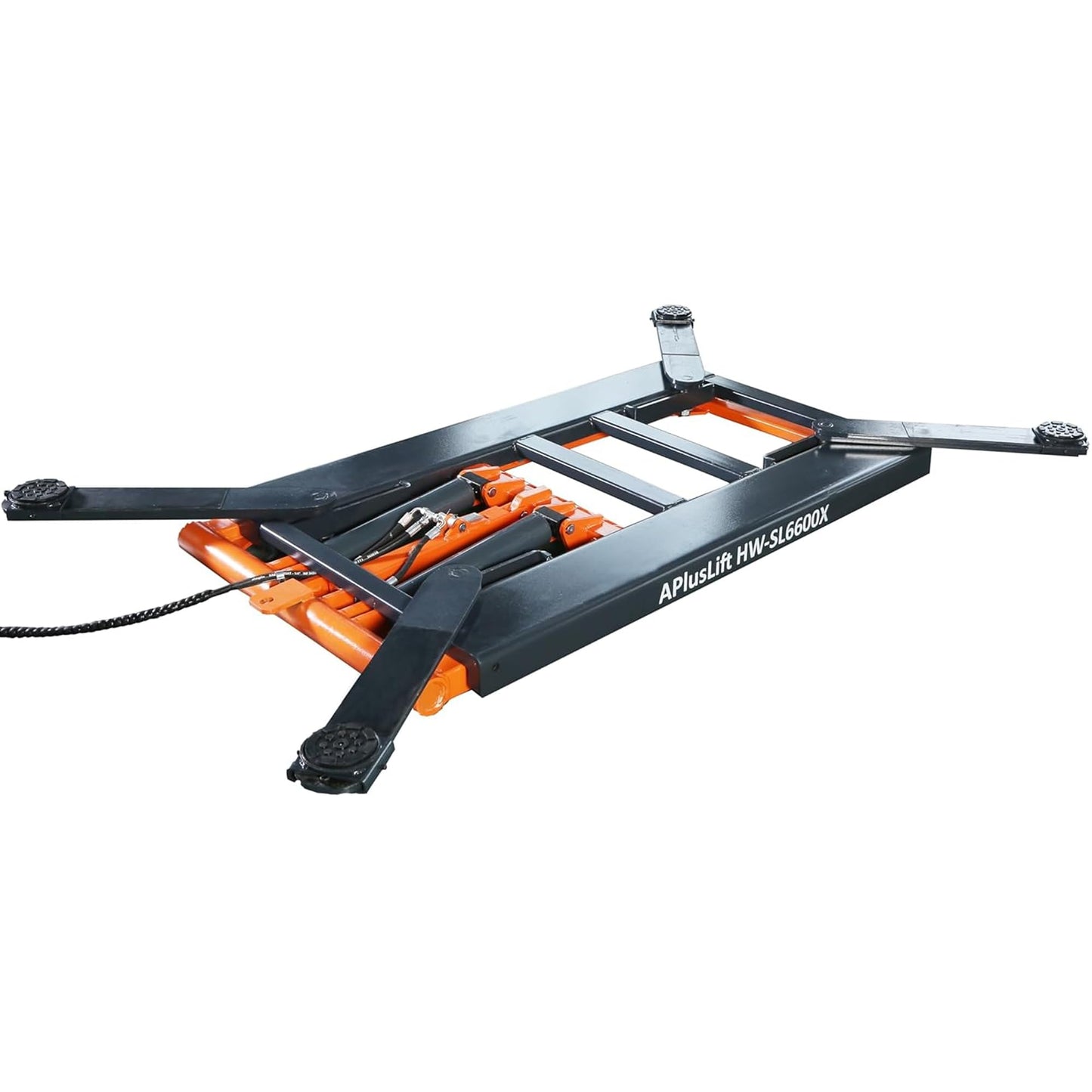 APlusLift 6600LB Portable Mid-Rise Scissor Lift 110V Power HW-SL6600X with 5 Year Structural Warranty