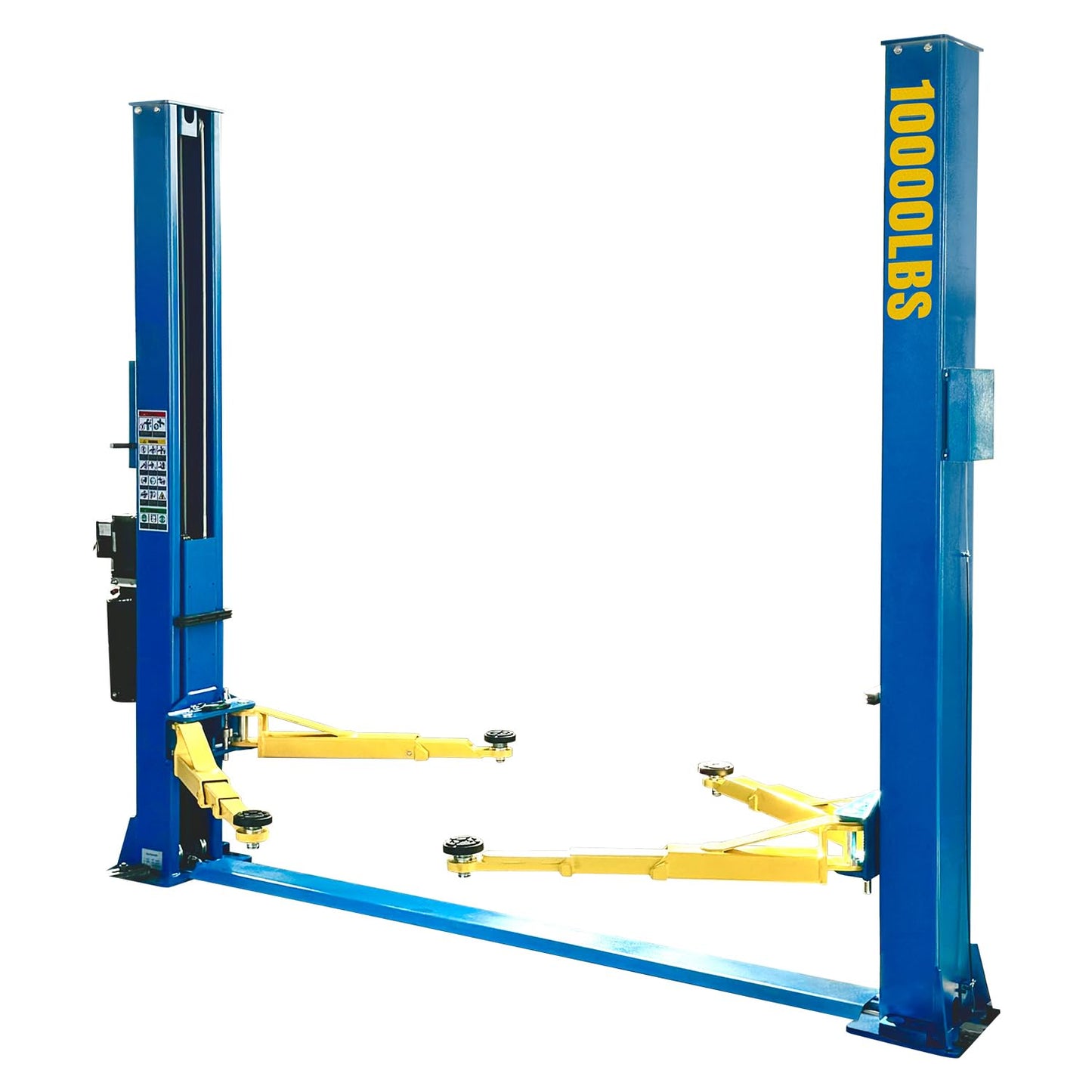 DMC-FPPS 110V Two Post Car Lift 10,000 LBS Floor Plate, Single-Sided Unlocking 2 Posts Auto Hoist Truck Lift for Garage 3 Year Warranty