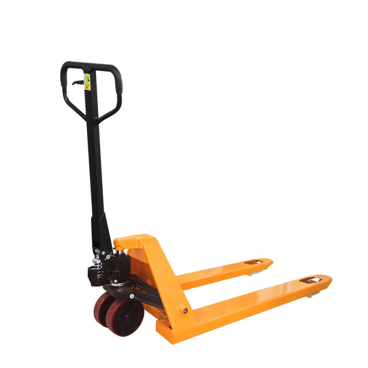 Kaixun Manual Pallet Jack Truck, 6600lbs Capacity 27" W x 48" L Forks, Dual PU Wheels, Heavy-Duty Pallet Truck for Warehouse