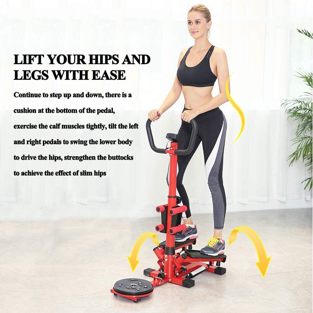 Multifunktions Indoor Stair Stepper,Adjustable Climbing Machine Quiet Fitness Exercise Machine,Folding Pedal Exerciser W