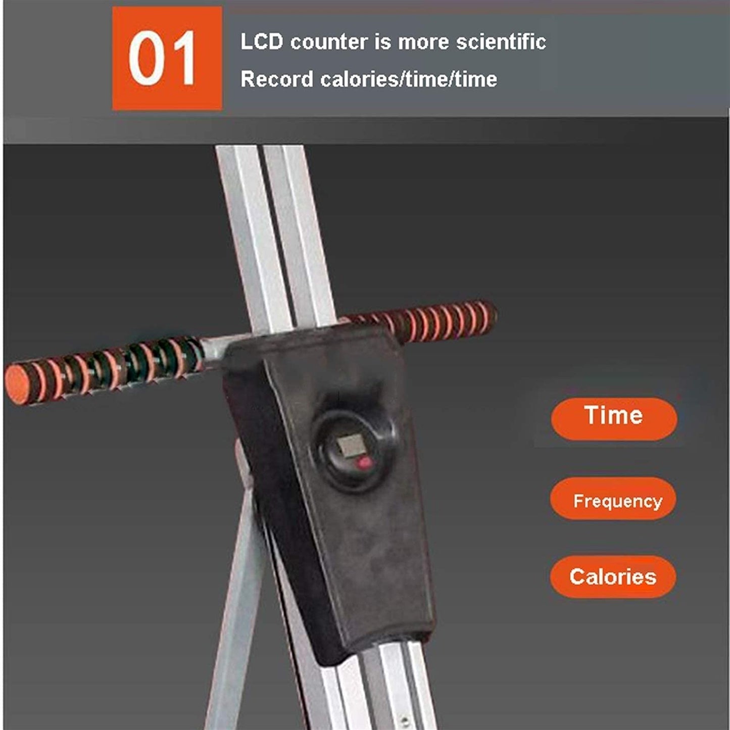 ZHCWEP Adjustable Vertical Climber Foldable Stepper Climber Machine Sports Training Vertical Mountaineer for Home Workout Fitness Stair Climber