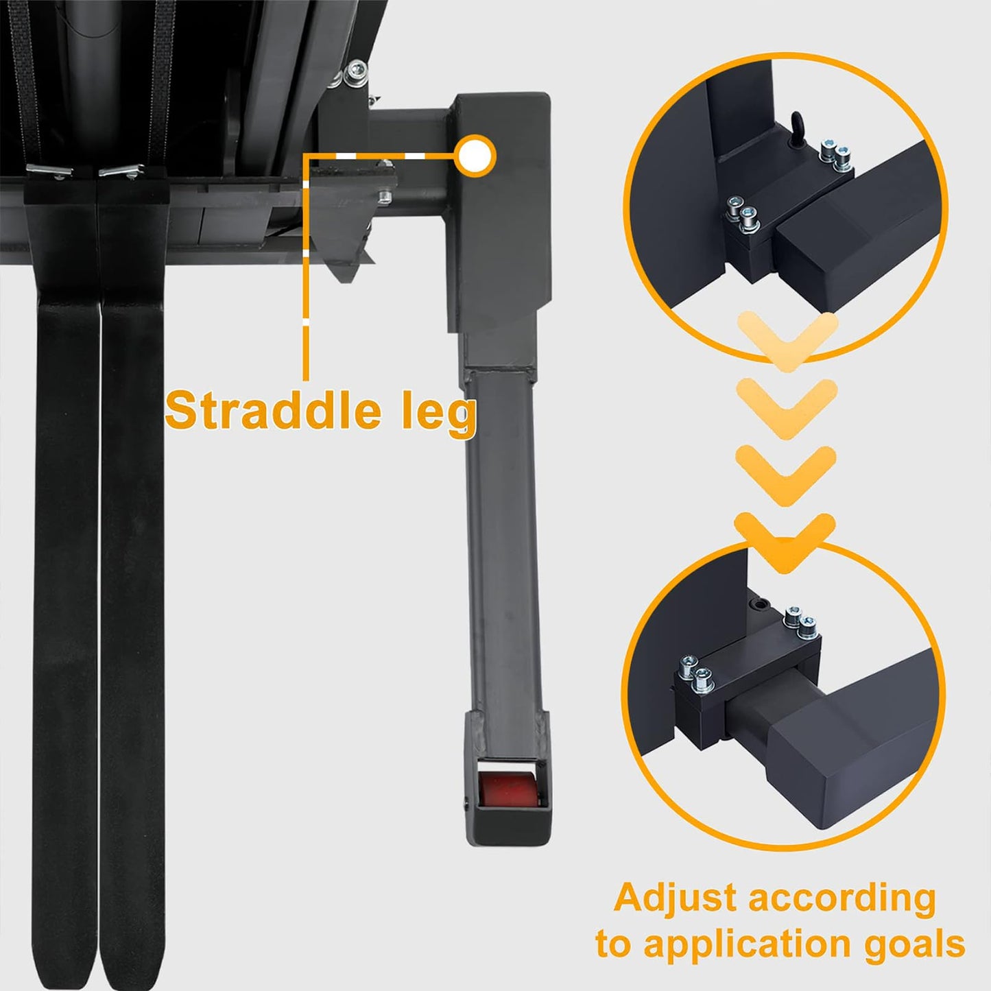 Torry Carrier Powered Forklift Full Electric Powered Stacker 98" H Lifting Walkie Stacker with Straddle Legs & Adjustable Forks 2640lbs Cap Straddle Legs