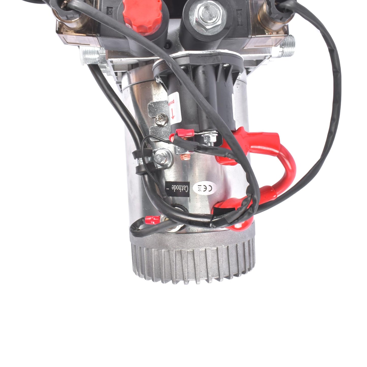 12V Hydraulic Pump, 20 Quart Single Acting, 3200 PSI Dump Trailer Power Unit - SAE #6 Ports, Heavy Duty DC Motor - for Trailers & Industrial Use Mixizap
