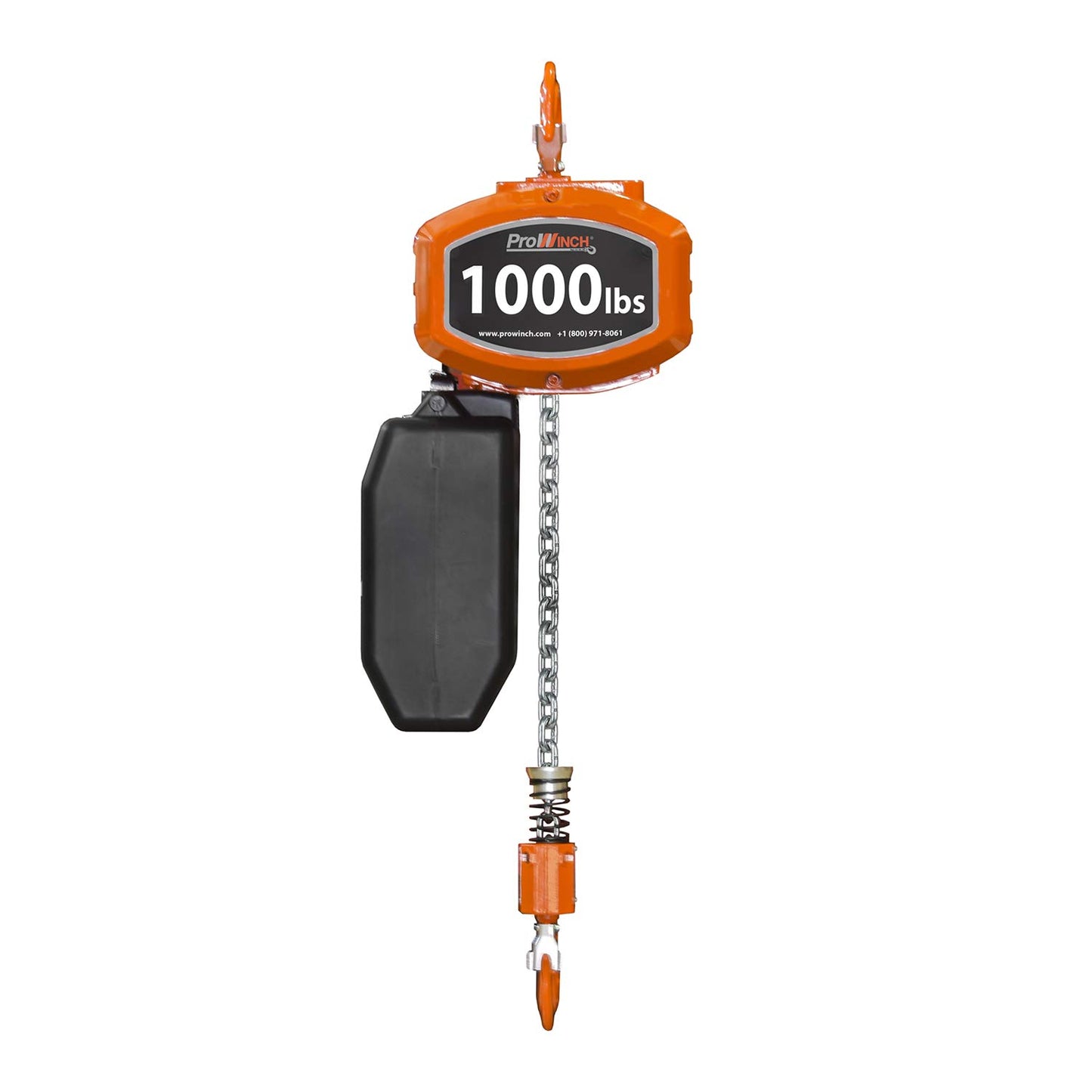 Prowinch Portable Electric Hoist - 1000 lbs Electric Chain Hoist with Wireless & Wired Remote Control, 20 ft, Single-Phase Dual Voltage 110~120V/220~240V, G100 Chain, Overhead Crane1 Speed