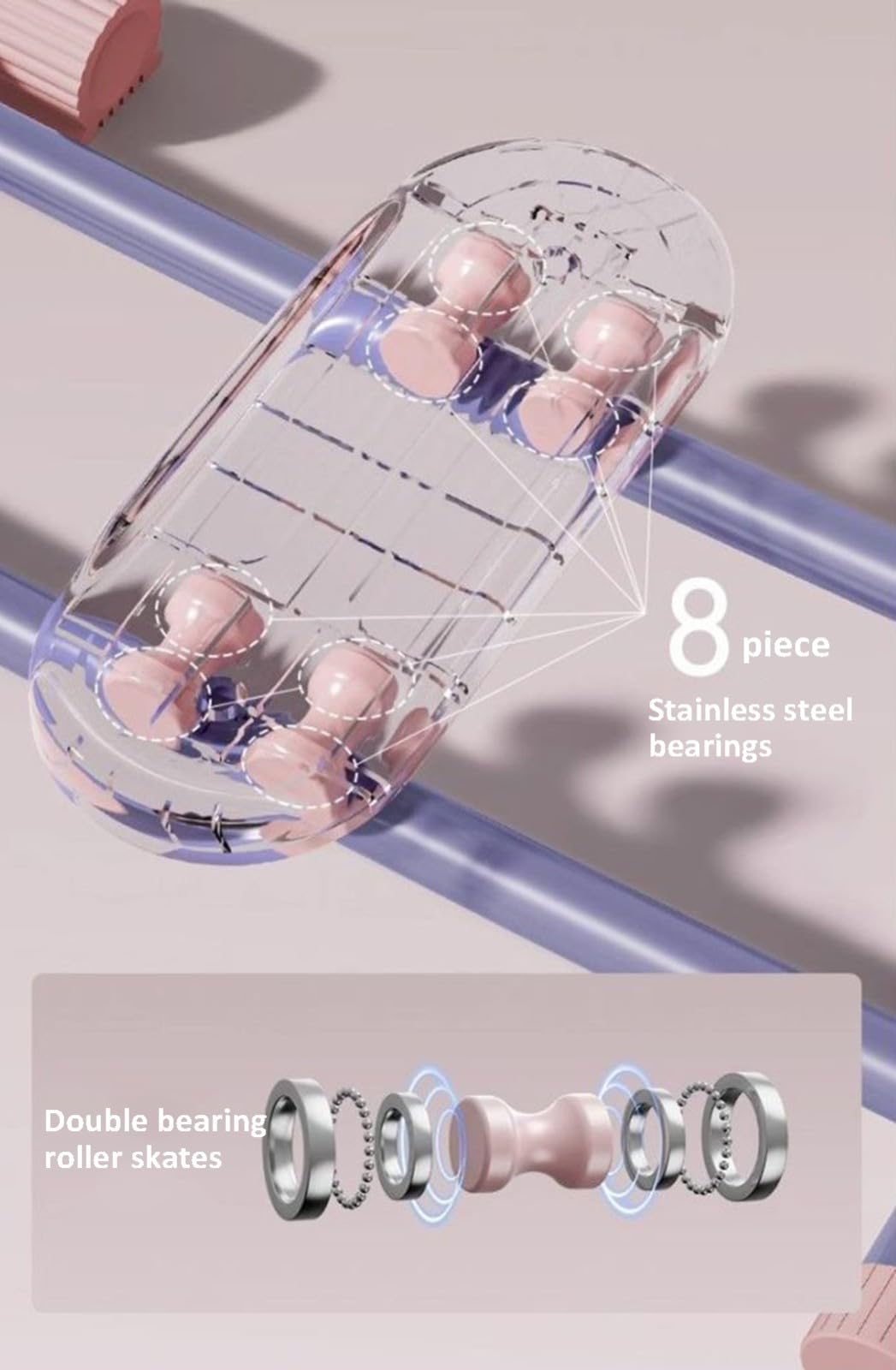 Leg Training Machine Revitalize Legs Ski Machine for Postpartum Slimming, Pelvic Floor Muscle Training u2013 Your Ultimate Home Fitness (Pink Purple )