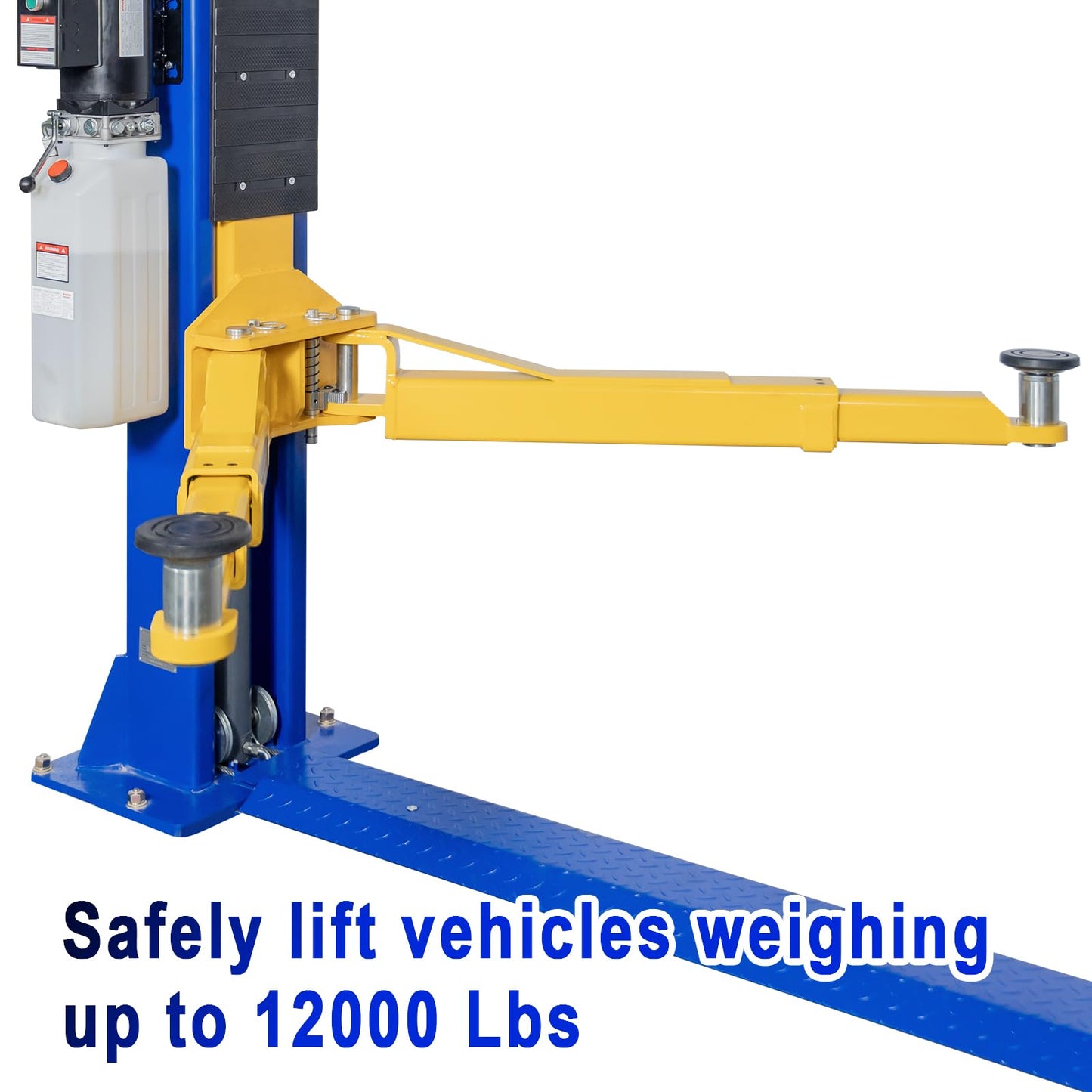 BILT HARD 2 Post Automotive Car Lift, 12,000 lbs Capacity Free-Standing 2-Post Car Lift, 220V 4HP Motor with Single Point Lock Release for Auto Repaire Shop
