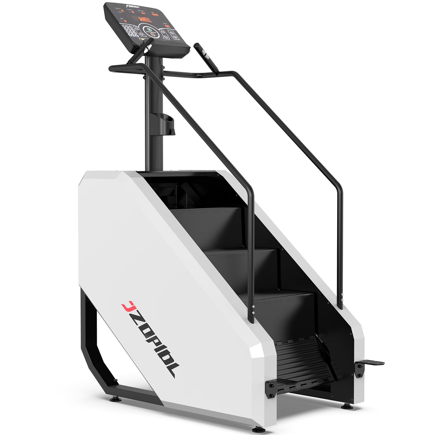 Stair Machine, Commercial Grade Stepmill Machine, Stair Stepper with LCD Screen, Cardio and Lower Body Workouts, 450LBS, 15-164 Steps/Minute, White