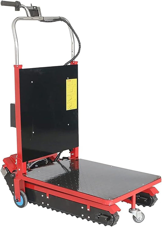 STORYSUN Electric Stair Climbing Hand Trucks,Crawler Type Load Stair Climber, Adjustable Speed Folding Dolly Cart with Wheels, for Moving Furniture, Heavy Appliance, Building Materials(A)