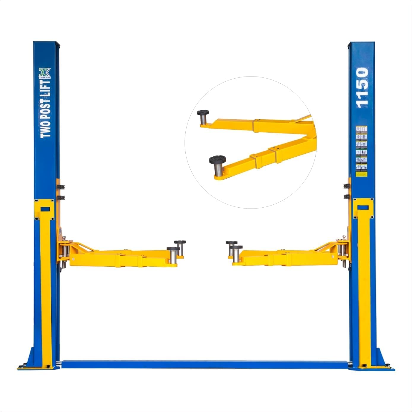 XK-1150 Auto Lift Truck Hoist 2+3 Enhanced Auxiliary Arm Car Lift 110V Capacity 11500 Lbs Two Post with 36 Months Parts Replacement