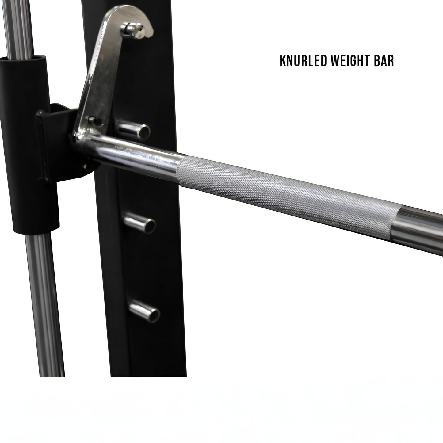 Valor Fitness Smith Machine Squat Rack Cage - Home Gym Equipment - 2" Plate Storage - Attached Sliding Knurled Barbell - Max Weight 500 Lb