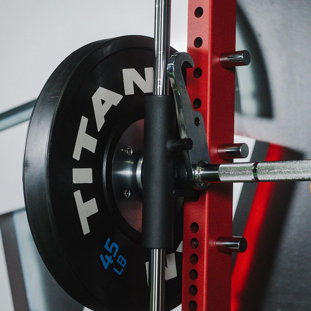 Titan Fitness T-3 Series 82" Smith Machine Power Rack Attachment, 500 LB Capacity, Comes with Smith Olympic Bar, Guide Rods, Safety Catches, Spotter Hooks