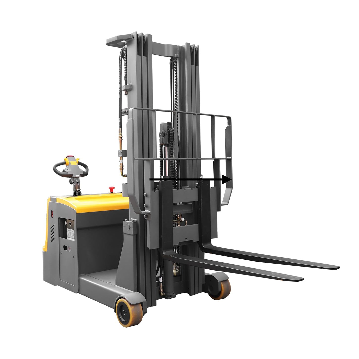 Aequanta Counterbalanced Electric Stacker 3300lbs Capacity 177" Lifting Height Full Electric Forklift with Straddle Legs