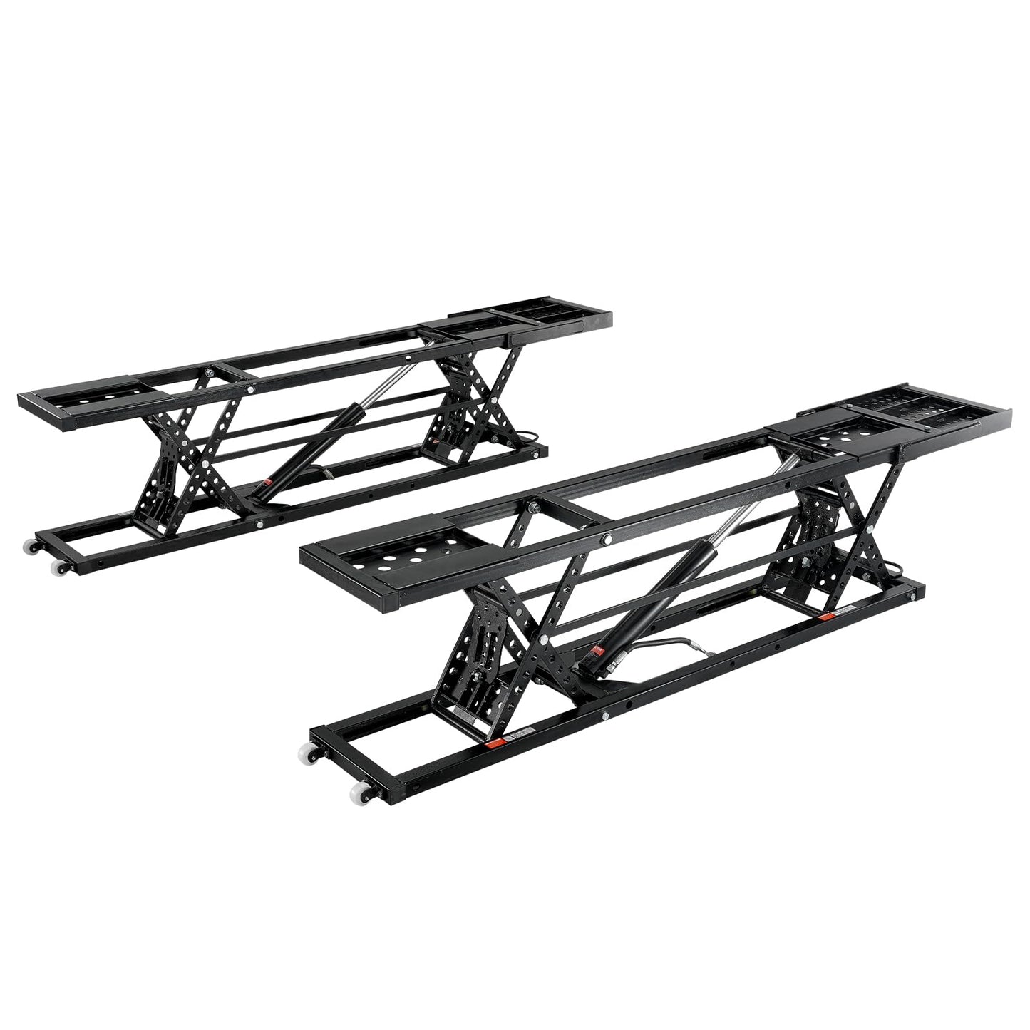 VEVOR Portable Car Lift - 5,000 LBS Capacity, Extended-Length Plates, 25.6" Max. Height, Heavy-Duty Carbon Steel Truck Lift with 120V Power Unit