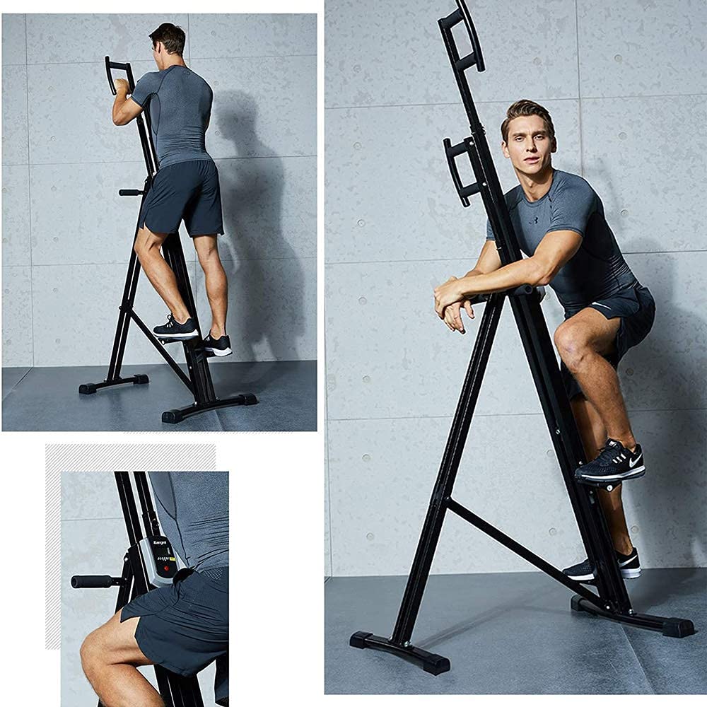 Stepper,Vertical Climber Exercise Machine,Folding Mountain Climber Stair Exercise Equipment Cardio for Maximum Calorie Burn Workout Fitness Gym
