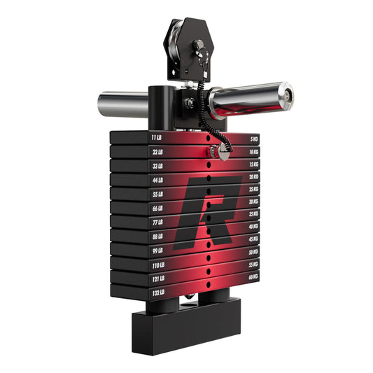 RitFit WSM1 Weight Stack Set 286lbs for M1 Smith Machine,Compatible with M1 & M1 Pro Power Cage (Weight Stack Only)