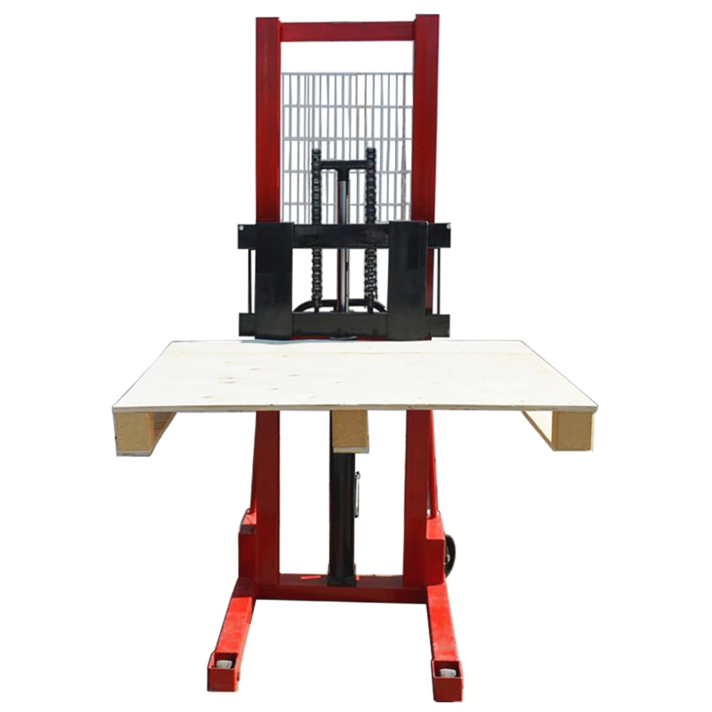 WYDDDARY 2205 lbs/1 Ton Manual Hydraulic Pump Walkie Stacker Forklift Reach Pallet Lift Forklift Truck for Single-Sided Lifting, Hoisting and Carrying