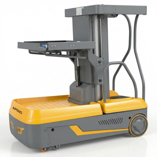 APOLLO Electric Order Picker Mini Type Power Platform Lift High 200lbs Load Tray Capacity 197" Max.Reachable Height for High Altitude Operations
