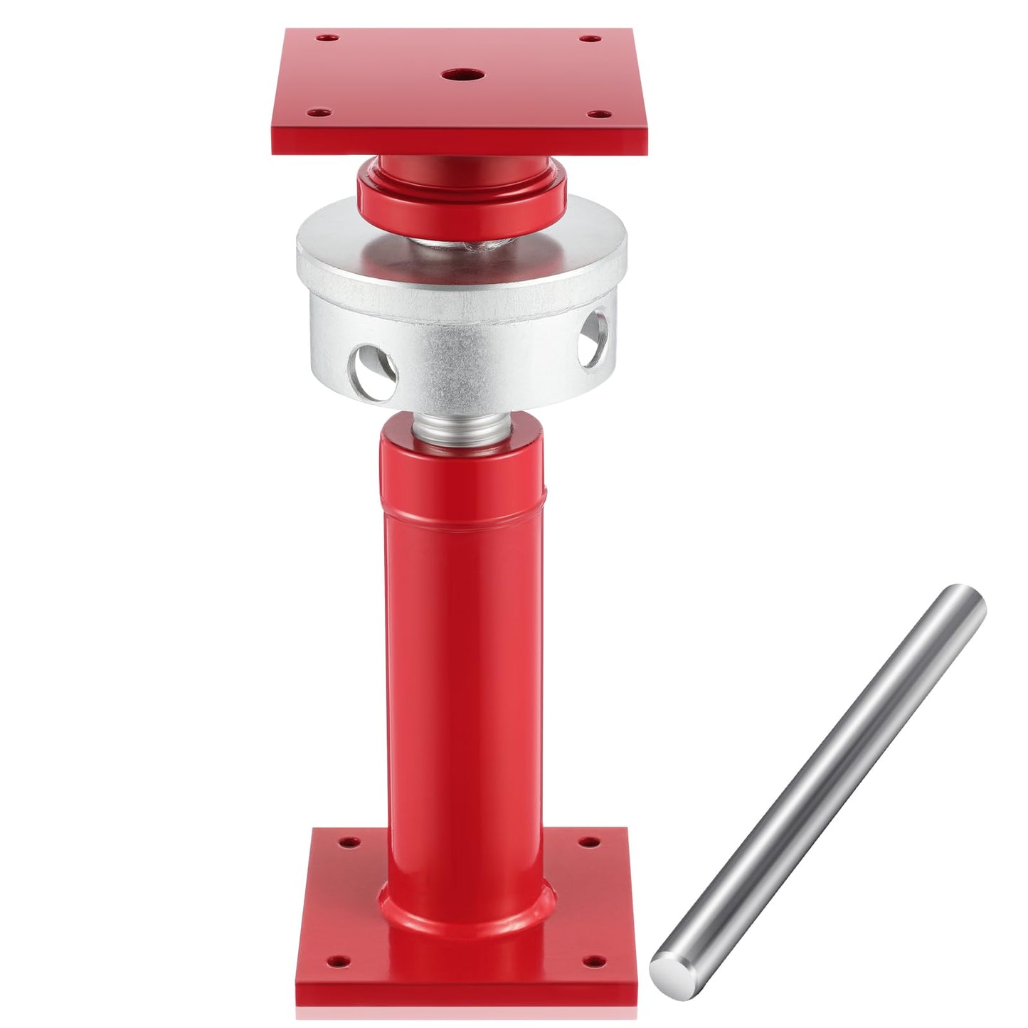 Lanties Adjustable Screw Jack Post for House Leveling, Manufacturing House Jacks with Wrench Screw Steel Shores, Range of Adjustment(9.5''-15'',Red,1 Pcs)